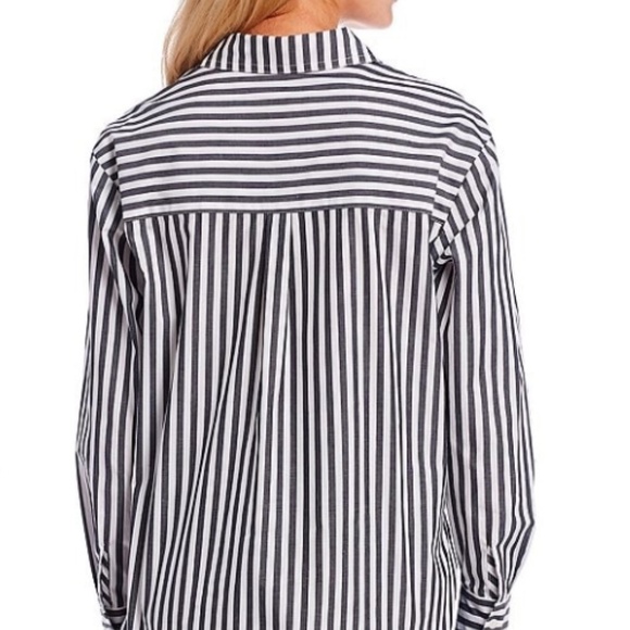 Copper Key Striped Button-Up Shirt Sz S Blue White #167E - Picture 5 of 13